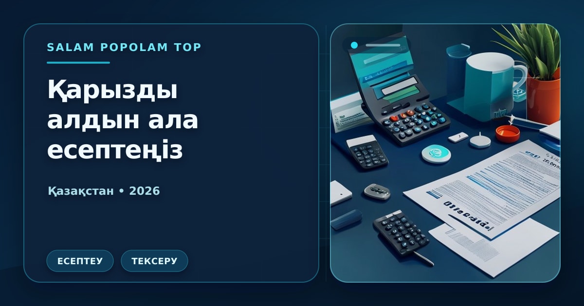 Иллюстрация Salam Popolam Top: Как проверить свою кредитную нагрузку перед заявкой в Halyk, Kaspi или BCC