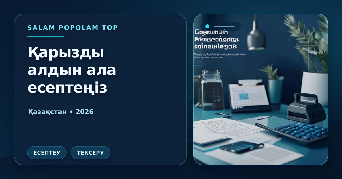 Иллюстрация Салам Пополам Топ: Как выбрать финансовый продукт в Казахстане: универсальный чек-лист Салам