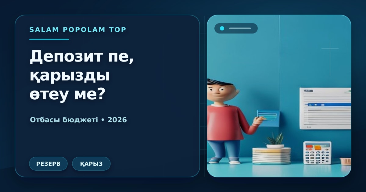 Иллюстрация Salam Popolam Top: семейный бюджет с выбором между депозитом, резервом и досрочным погашением кредита