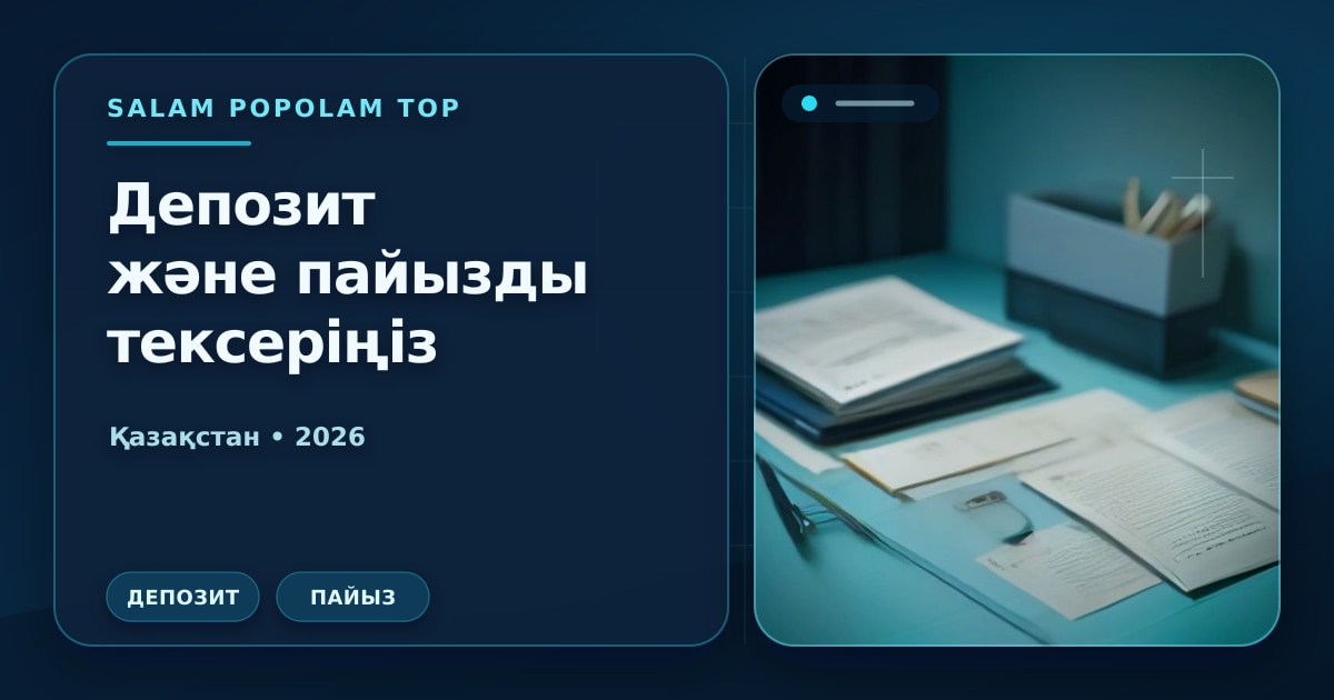 Редакционная обложка Салам Пополам Топ: Как открыть депозит в 2026 году