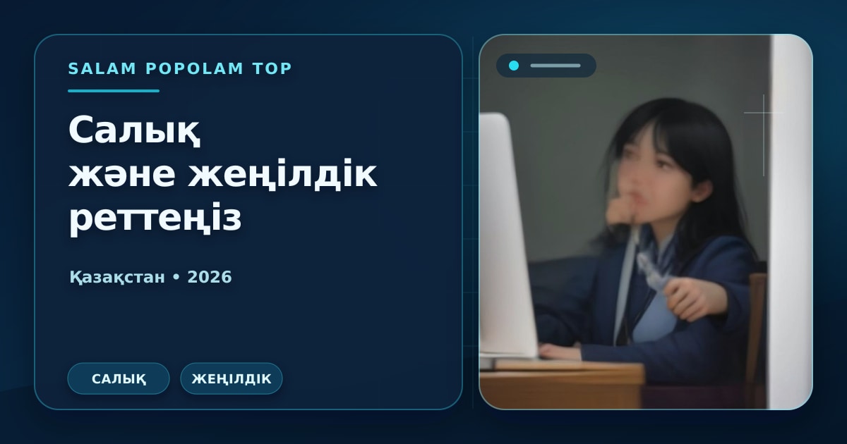 Редакционная обложка Салам Пополам Топ: Как получить налоговый вычет при оплате медуслуг и взносов ОСМС в 2026 году