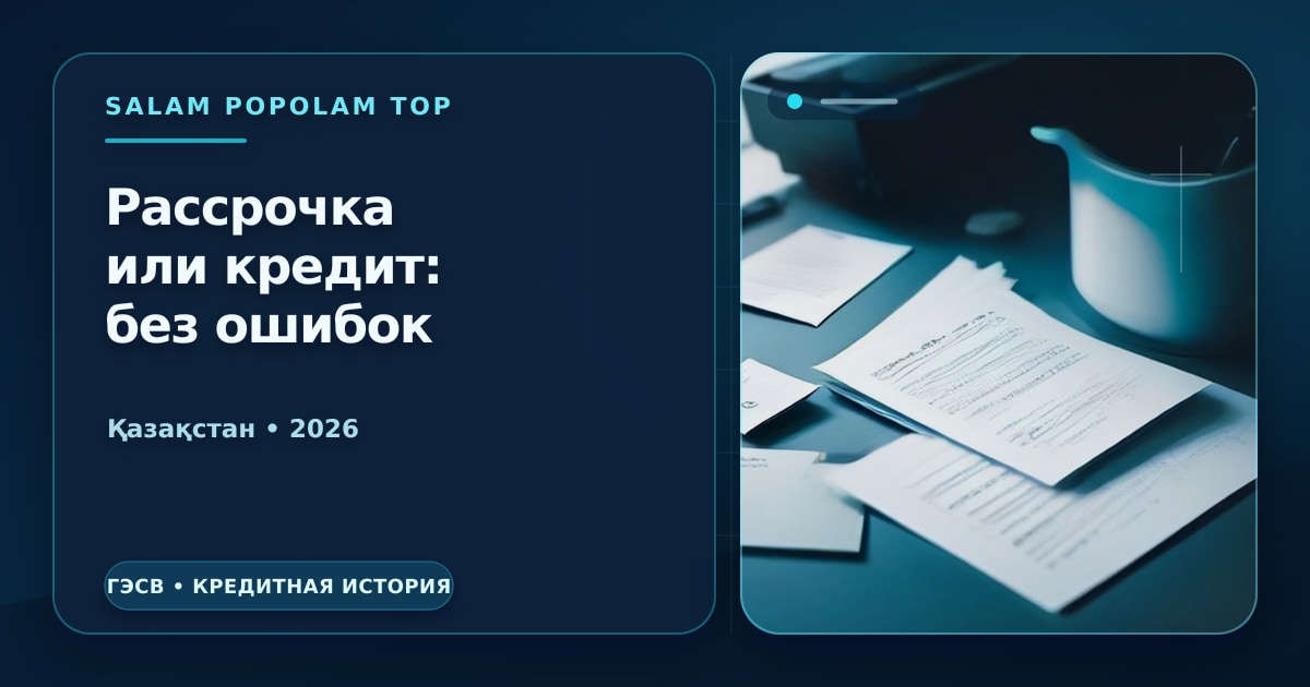 Редакционная обложка Салам Пополам Топ: Рассрочка или микрокредит — как не испортить кредитную историю