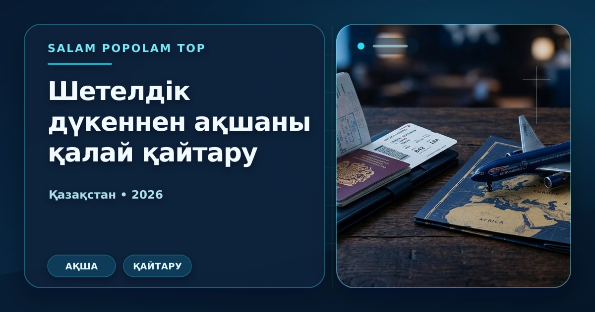 Иллюстрация Салам Пополам Топ: Шетелдік дүкеннен ақшаны қалай қайтару