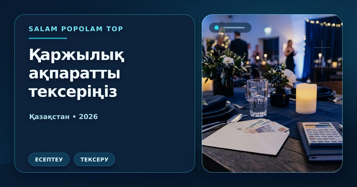 Иллюстрация Салам Пополам Топ: Қаржылық ақпаратты тексеріңіз
