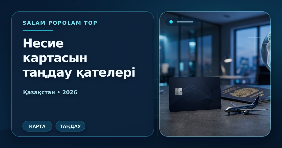 Иллюстрация Салам Пополам Топ: Несие картасын таңдау қателері