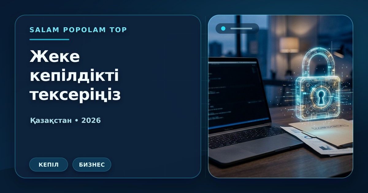 Иллюстрация Салам Пополам Топ: Жеке кепілдікті тексеріңіз