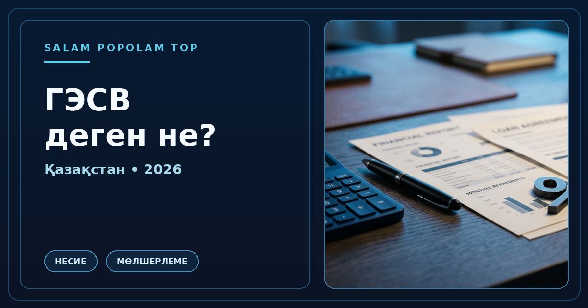 Иллюстрация SalamPopolam: Что такое ГЭСВ и как ею пользоваться при выборе кредита