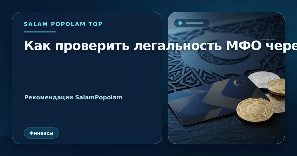 Иллюстрация SalamPopolam: Как проверить легальность МФО через АРРФР: пошаговая инструкция