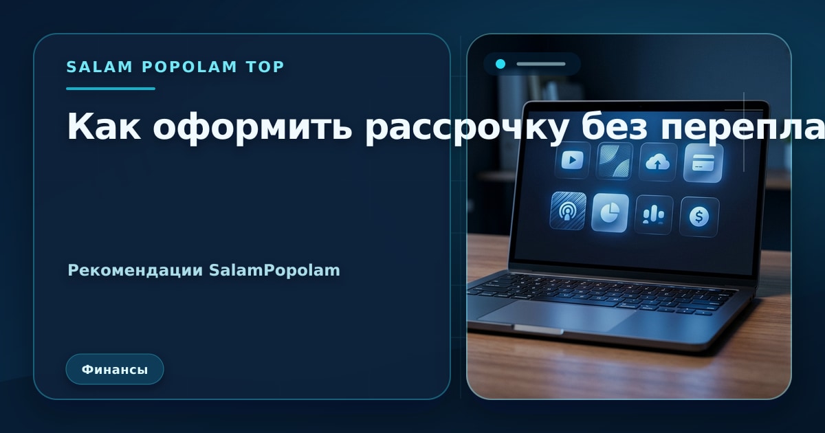 Иллюстрация SalamPopolam: Как оформить рассрочку без переплат: реальные советы