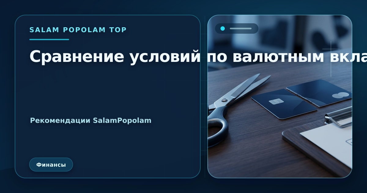 Иллюстрация SalamPopolam: Сравнение условий по валютным вкладам в банках РК