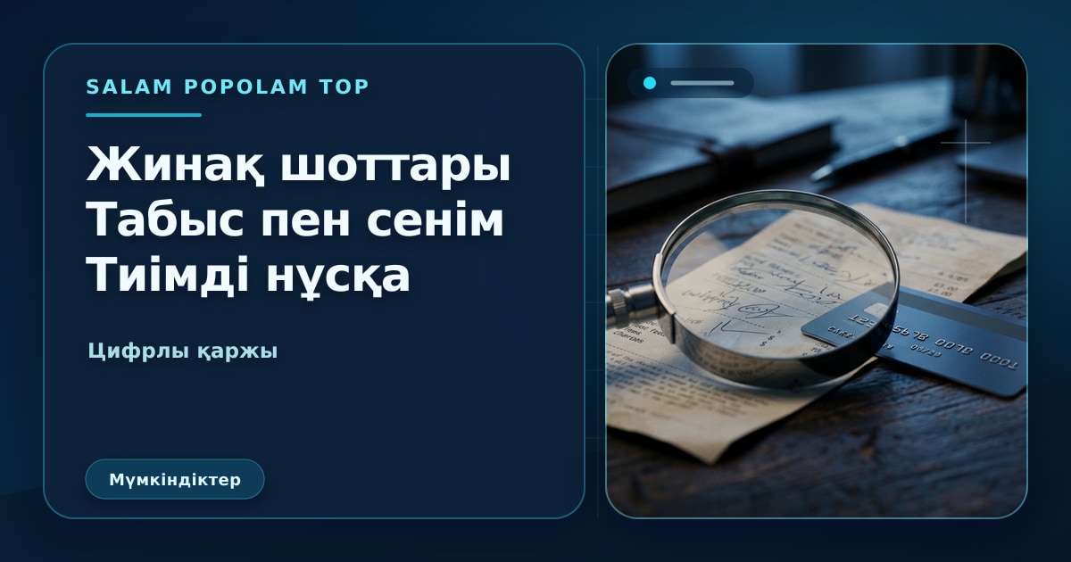 SalamPopolam: Вкладтарды тенгемен сақтау