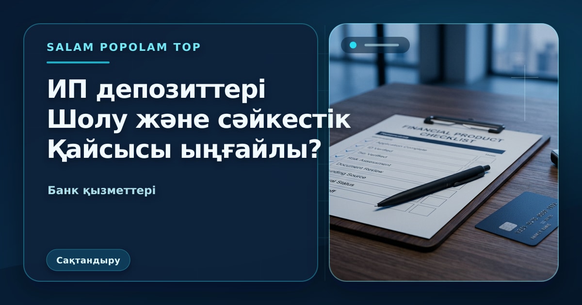 SalamPopolam: Жеке кәсіпкерлерге депозиттерді шолу