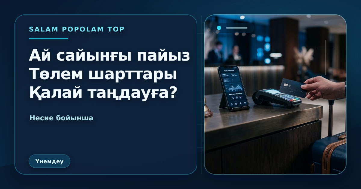 SalamPopolam: Ай сайынғы пайызды төлеумен депозит