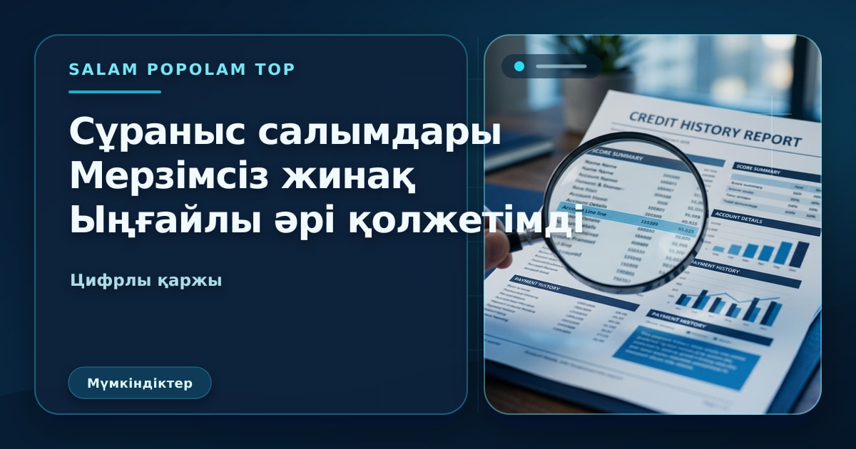 SalamPopolam: Вклад түрлерін салыстыру тәсілі