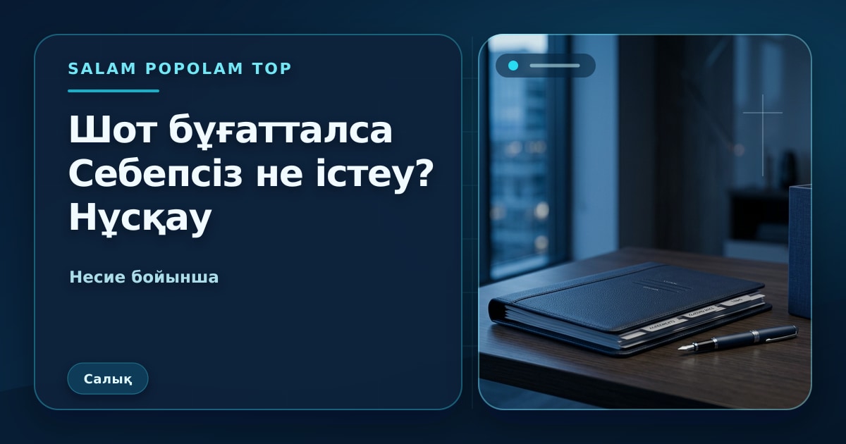 SalamPopolam: Банк есепті бұғаттаса себепсіз әрекет