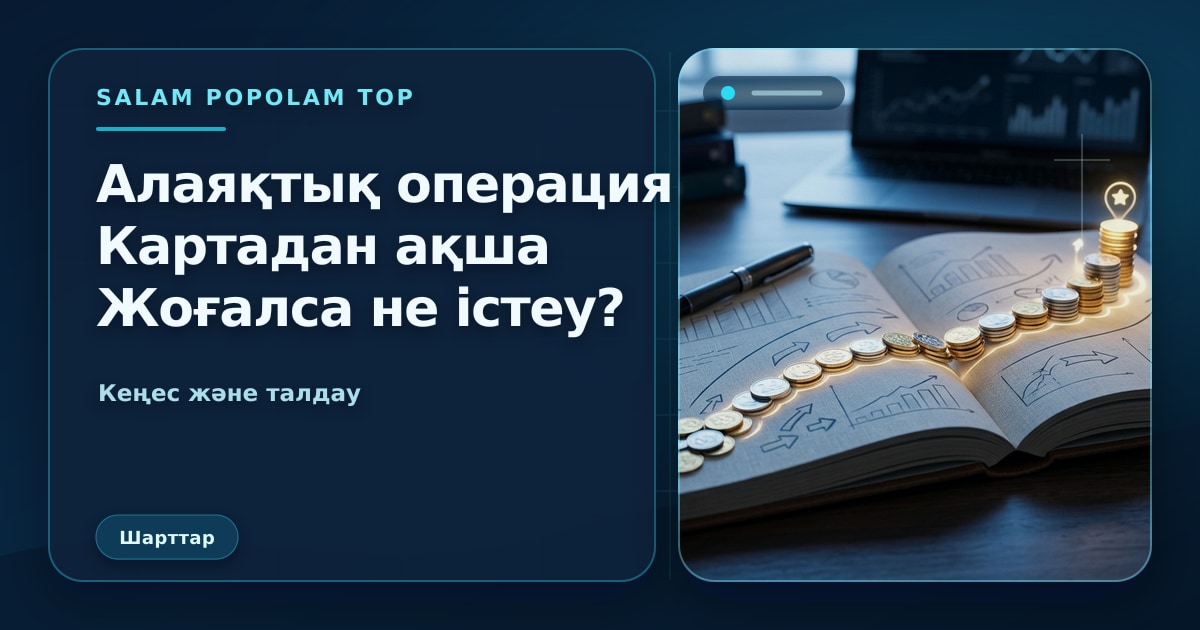 SalamPopolam: Алаяқтық операция картада табылса