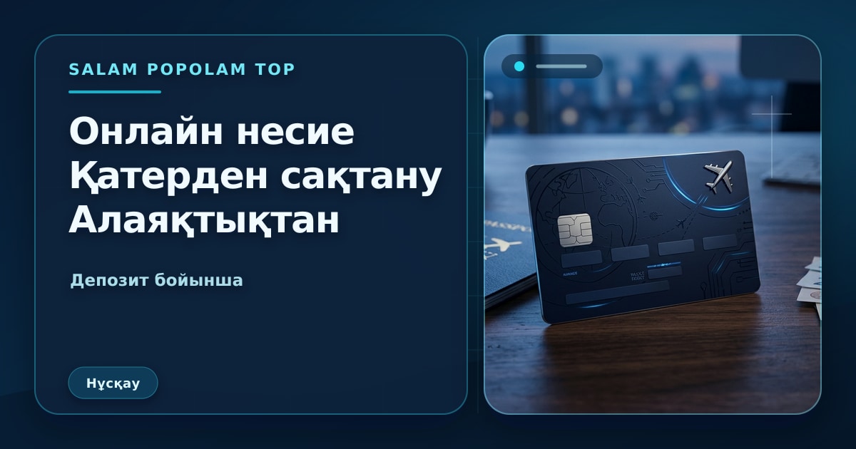 SalamPopolam: Онлайн несиені алаяқтықтан қорғау