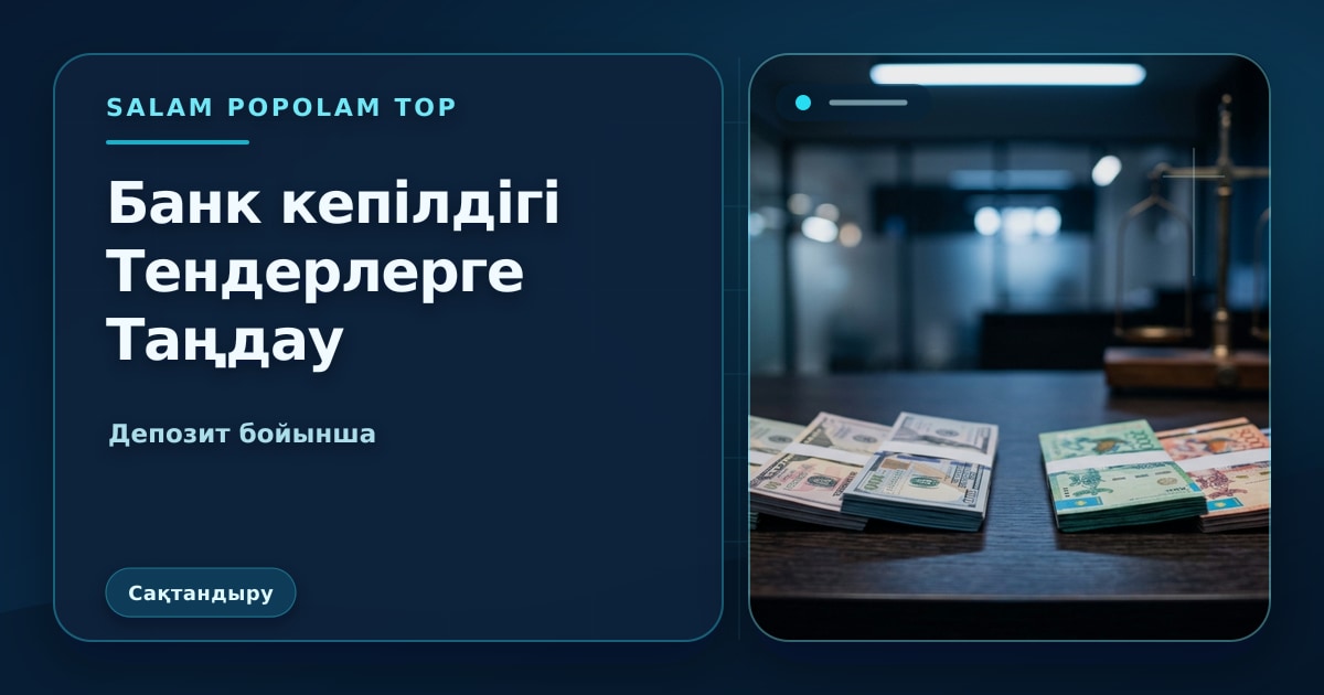 SalamPopolam: Халықаралық саудада банк кепілдіктерін