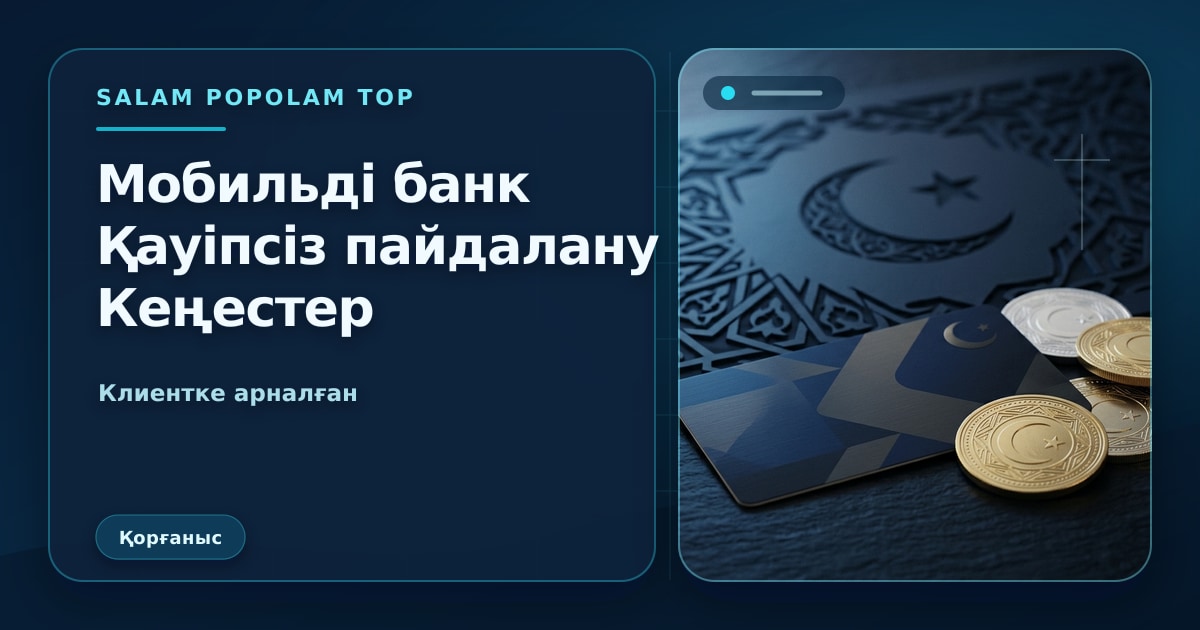 SalamPopolam: Мобильді банкті қауіпсіз пайдалану