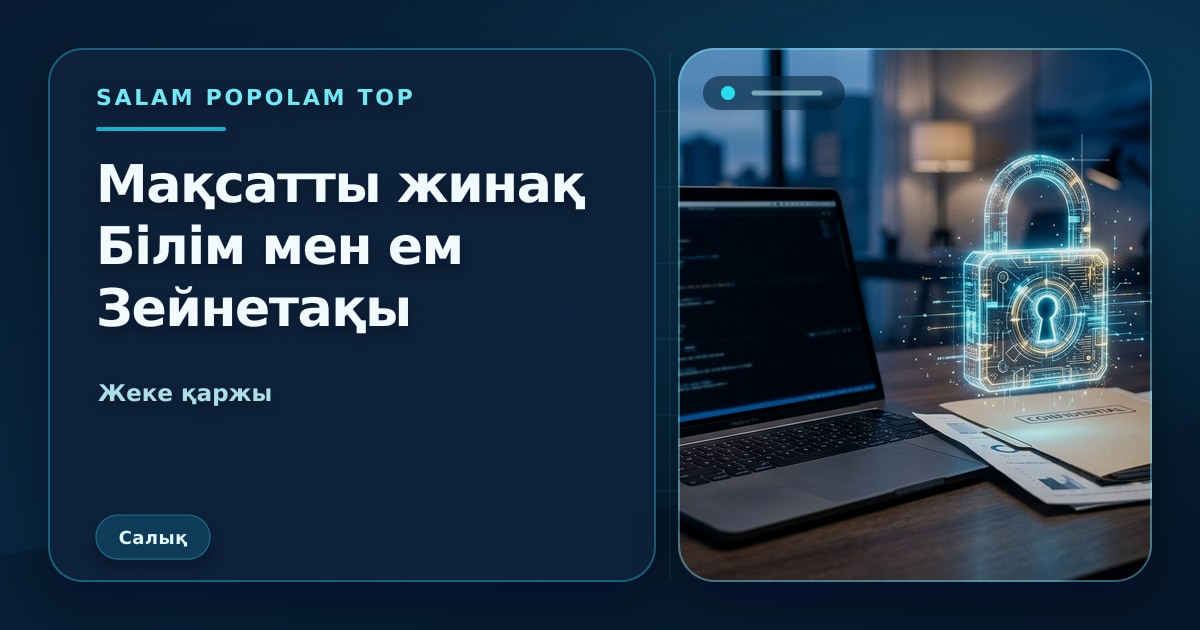 SalamPopolam: Жинақ шоттарды мақсатты жинақтау
