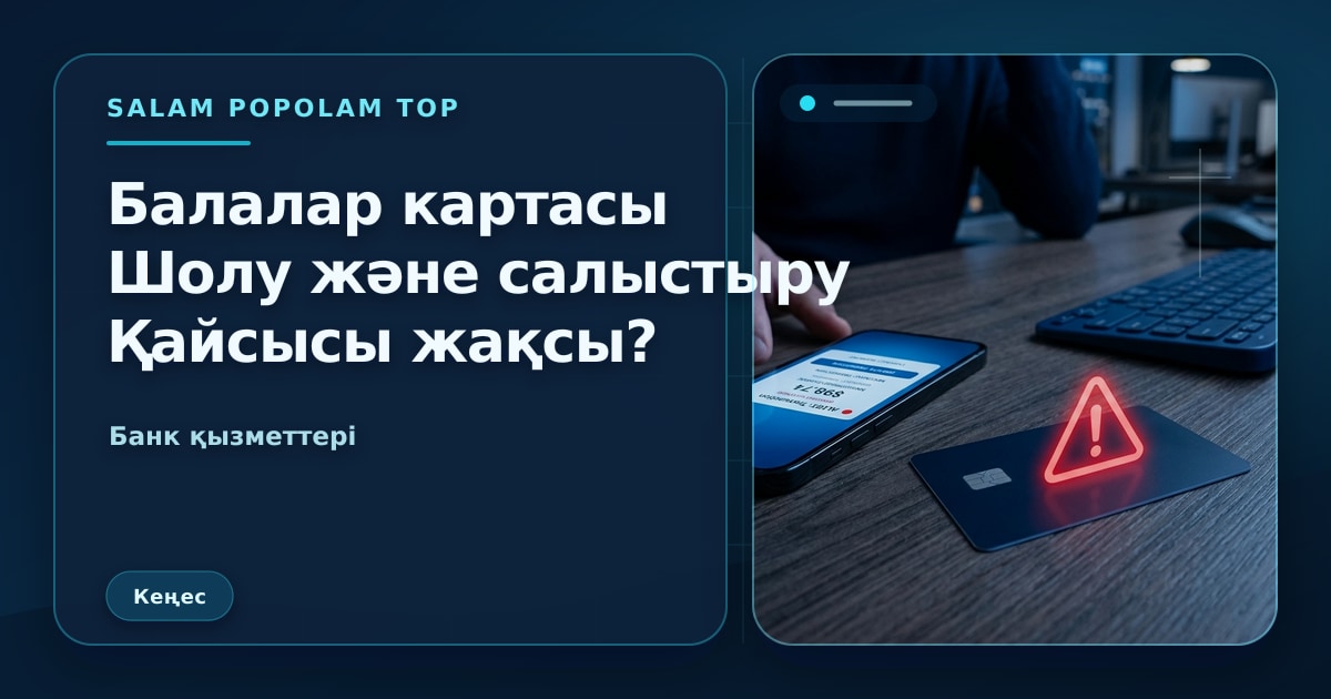 SalamPopolam: Балалар банктік карталарын шолу