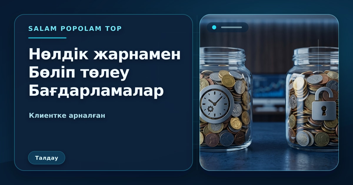 SalamPopolam: Бірінші жарнасыз рассрочка бағдарламаларын