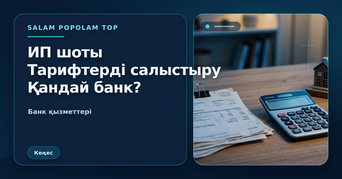 SalamPopolam: ЖК үшін банкті тарифтермен таңдау
